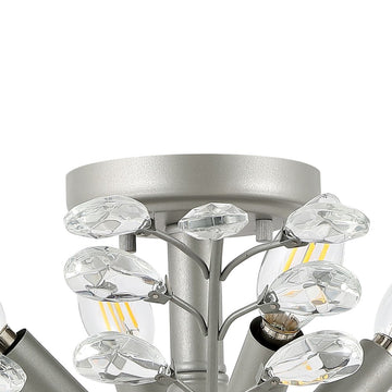 Elisana 26" ontemporary Bohemian Iron/Acrylic LED Semi Flush Mount - JONATHAN Y